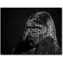Cakatablo Siyah Goril Görseli 1000 Parça Puzzle