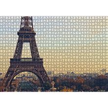 Cakatablo Sonbahar Günbatımı Eyfel Kulesi ve Şehir Manzarası 1000 Parça Puzzle
