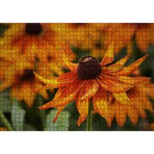 Cakatablo Turuncu Yapraklı Çiçek Yakın Plan 1000 Parça Puzzle