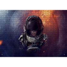 Cakatablo Uzay Güneş Işığı Astronot Görseli 1000 Parça Puzzle