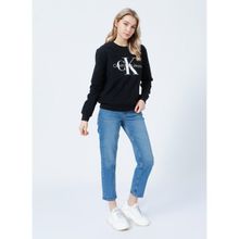 Calvin Klein J20J219140BEH Bisiklet Yaka Normal Kalıp Siyah Kadın Sweatshirt