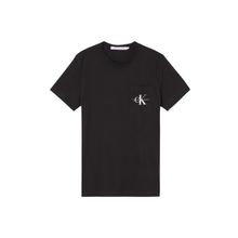 Calvin Klein Jeans J30J320936-BEH Core Monogram Pocket Siyah Erkek Bisiklet Yaka Düz T-Shirt