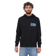 Calvin Klein Jeans J30J324219BEH Kapüşon Yaka Siyah Erkek Sweatshirt