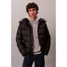Calvin Klein Jeans Uzun Kollu Çıkarılabilir Kapüşonlu Şişme Erkek Siyah Mont LV04RC518G-UB1
