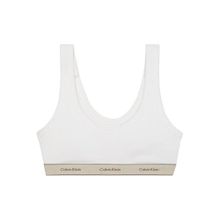 Calvin Klein LV00QF8365 Logolu Elastik Bantlı Beyaz Bralette Sütyen