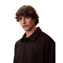 Calvin Klein LV14LE202G Ls Hvy Weight Terry Ck Emblem Erkek Polo Tişört