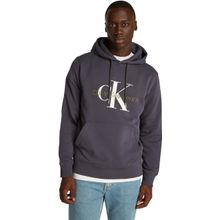 Calvin Klein Seasonal Monologo Regular Siyah Hoodie Erkek Sweatshirt