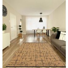 Çam Halı Bodrum BDR 124 Hardal Özel Latex Kaymaz Tabanlı Kilim