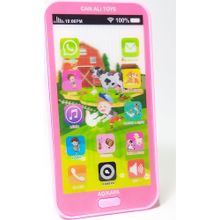 Can Ali Toys 12 Fonksiyonlu Pembe Türkçe Sesli Oyuncak Dokunmatik Cep Telefonu