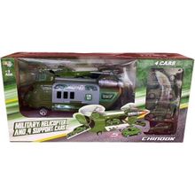 Can-Em Oyuncak 22 cm Askeri Helikopter Oyun Seti 7053 - Yeşil