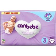 Canbebe No:3 Midi 204 Adet Bebek Bezi