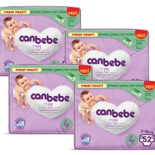 Canbebe No:4 Maxi 208 Adet Bebek Bezi