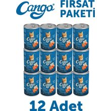Cango Somonlu Yetişkin 12x415 gr Yaş Kedi Mama