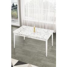 Canisa Concept Lav Serisi 80x130 cm Sabit Beyaz Mutfak Masası