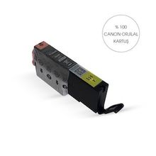 Canon CLI 551 Bitmeyen Kartuş Sistemine Uyumlu Delinmiş Şekilde Sarı Orijinal Kartuş