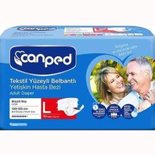 Canped 30'lu Tekstil Yüzeyli Belbantlı Büyük Boy Hasta Bezi