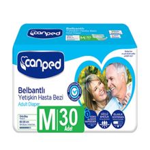 Canped 85-125 cm M Beden 1 Paket 30 Adet Belbantlı Yetişkin Hasta Bezi