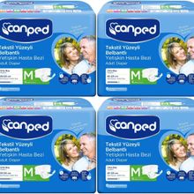 Canped Bel Bantlı Tekstil Yüzey M-Orta Boy 4x18 Adet Yetişkin Hasta Bezi