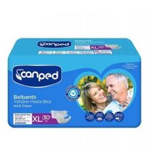 Canped XL 30'lu Belbantlı Tekstil Yüzeyli Yetişkin Hasta Bezi