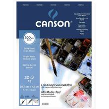 Canson 200 gr 20 Yaprak A3 Çok Amaçlı Sanatsal Spiralli Defter