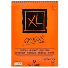 Canson Croquis XL Albüm 90 gr Üstten Spiralli A4 50 Yaprak Eskiz Bloknot