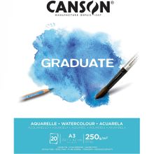 Canson Graduate 20 Yaprak A3 250 Gram Sulu Boya Kağıdı Blok