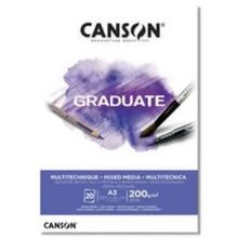 Canson Graduate Mıx Medıa Beyaz 20 Sayfa A3 200 gr Çizim Bloğu