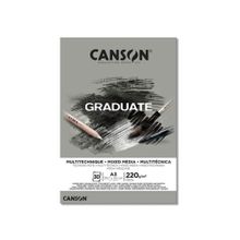 Canson Graduate Mix Media Gri 30 Sayfa A3 220 gr Çizim Bloğu