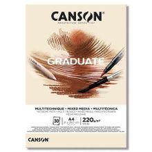 Canson Graduate Mıx Medıa Natural 30 Sayfa A4 220 gr Çizim Bloğu