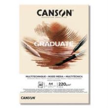Canson Graduate Mixed Media Natural 220 gr 30 Yaprak Çizim Defteri