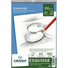 Canson Sketch Pad 100 gr A5 70 Yaprak Spiralli Sketch Defteri