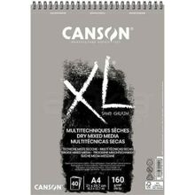 Canson XL Kum Tanecikli Gri Renkli A4 160 gr 40 Yaprak Çizim Defteri