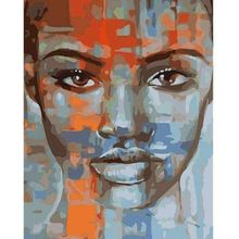 Canvas Hobby Afrikalı Güzel 3 Kasnaklı 40 x 50 cm Sayılarla Boyama Seti