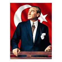 Canvas Hobby Atatürk ve Bayrak Kasnaklı 60 x 75 cm Sayılarla Boyama Seti