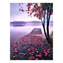 Canvas Hobby Canvas Manzara İskelesi 40 x 50 cm Kasnaklı Sayılarla Boyama Seti