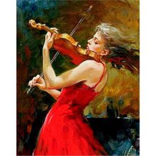 Canvas Hobby Keman ve Aşk Kasnaklı 40x50 cm Sayılarla Boyama Seti