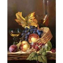Canvas Hobby Meyve Sepeti Kasnaklı 40x50 cm Sayılarla Boyama Seti