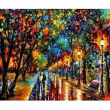 Canvas Hobby Renkli Yağmur 40 x 50 cm Rulo Sayılarla Boyama Seti