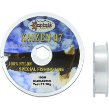 Captain Q7 Kaizen 100 mt Monofilament Beyaz 0.12 mm Misina