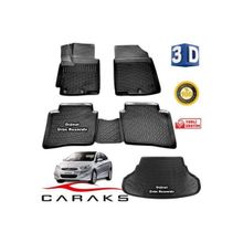 Caraks Accent Blue 2011-2020 Arası 3D Bagaj Havuzu ve Havuzlu Paspas