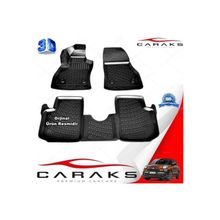 Caraks Fiat 500L 2018 Sonrası Siyah 4 Parça 3D Havuzlu Paspas