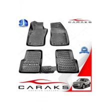 Caraks Fiat 500X 2015-2020 Arası Siyah 4 Parça 3D Havuzlu Paspas