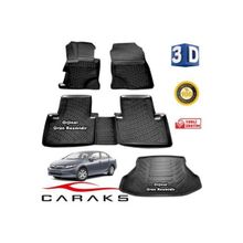 Caraks Honda Civic 2012-2015 Arası 3D Bagaj Havuzu ve Havuzlu Paspas