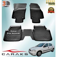Caraks Opel Astra G Sedan 1998-2009 Arası Siyah 4 Parça 3D Havuzlu Paspas