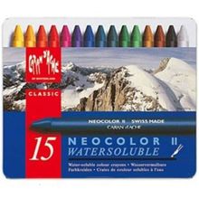 Caran D'ache Neocolor 15'Li Water Soluble Wax Pastel Boya