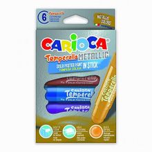 Carioca 42674 Temperello Stick Metalik 6'lı Poster Boyama Kalemi