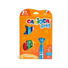 Carioca 42816 12 Renk Teddy Jumbo Bebek Keçeli Kalem