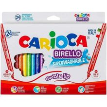 Carioca Birello Çift Uçlu Yıkanabilir 24'lü Keçeli Boya Kalemi