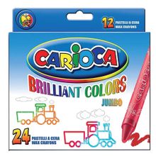 Carioca Jumbo Elleri Kirletmeyen Pastel Boya Kalemi 24'lü