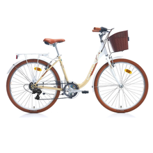 Carraro Juliana 24 Jant 7 Vites 43 cm V Fren Beyaz Bej Kahverengi Şehir Bisikleti